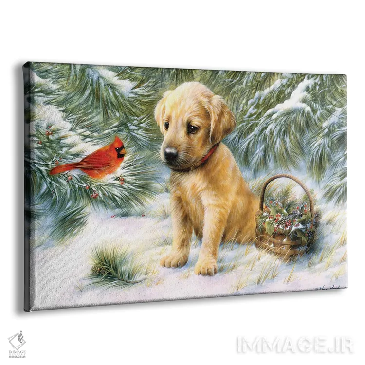 تابلو دکوراتیو دوستان زمستانی اثر گرگ جوردانو - نمای پرسپکتیو محصول