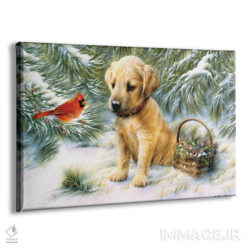 تابلو دکوراتیو دوستان زمستانی اثر گرگ جوردانو - نمای پرسپکتیو محصول