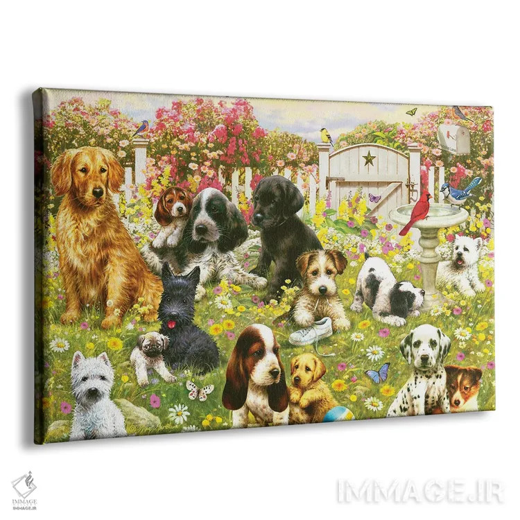 تابلو دکوراتیو مهدکودک سگ ها اثر گرگ جوردانو - نمای پرسپکتیو محصول