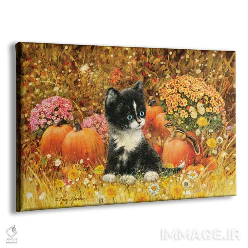 تابلو دکوراتیو گربه پاییزی اثر گرگ جوردانو - نمای پرسپکتیو محصول