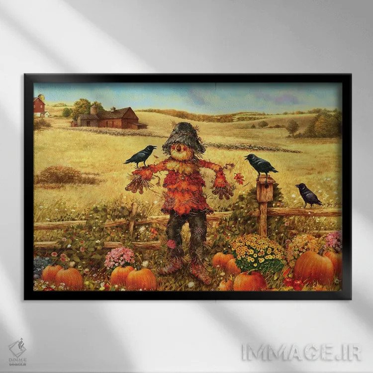 تابلو دکوراتیو مترسک اثر گرگ جوردانو - نمای قابدار مشکی