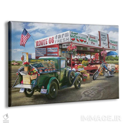 تابلو دکوراتیو غرفه مزرعه نوستالژیک آمریکایی اثر گرگ جوردانو - نمای پرسپکتیو محصول