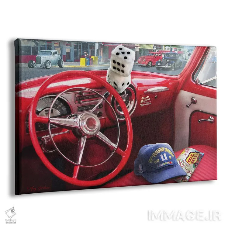 تابلو دکوراتیو نوستالژی آمریکا کهنه سربازان اثر گرگ جوردانو - نمای پرسپکتیو محصول