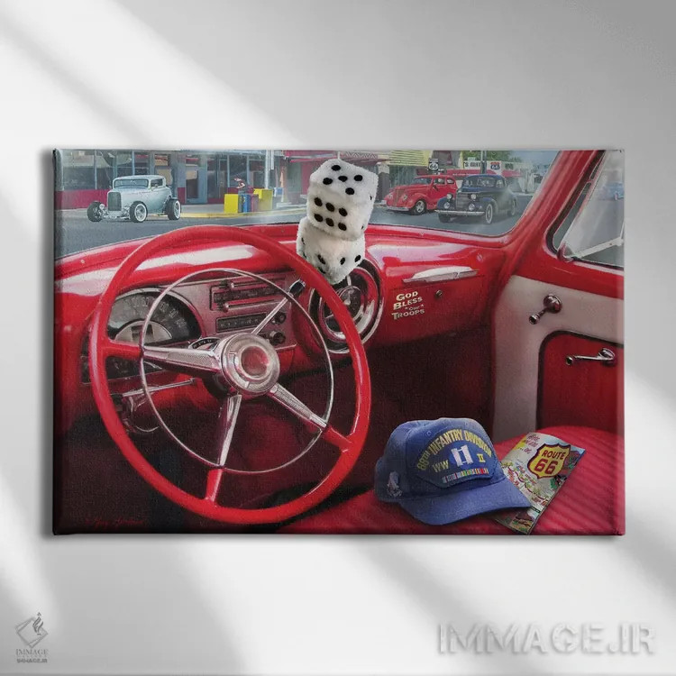 تابلو دکوراتیو نوستالژی آمریکا کهنه سربازان اثر گرگ جوردانو - نمای روبهرو روی دیوار