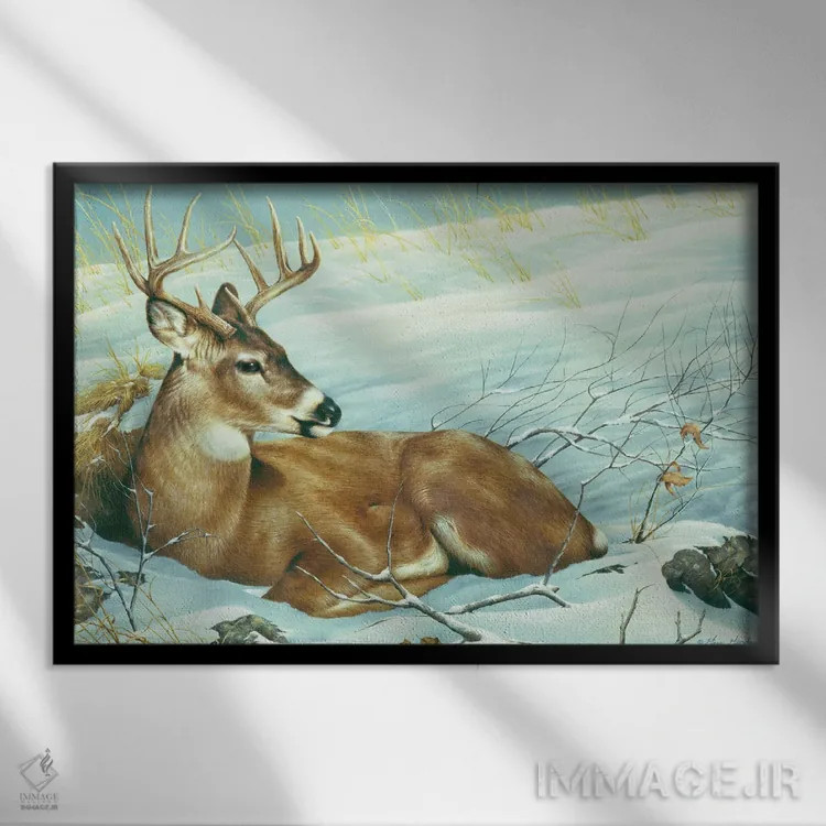 تابلو دکوراتیو خواب نیمروز اثر گرگ جوردانو - نمای قابدار مشکی