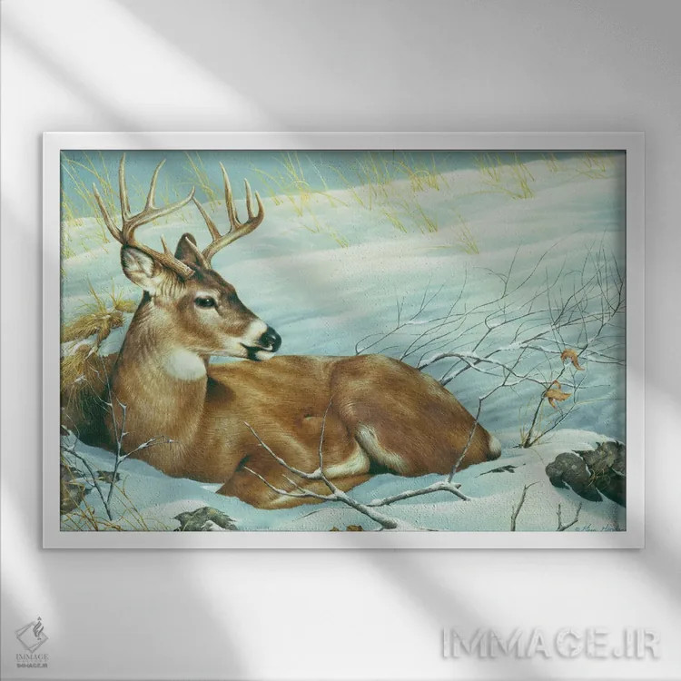 تابلو دکوراتیو خواب نیمروز اثر گرگ جوردانو - نمای قابدار سفید