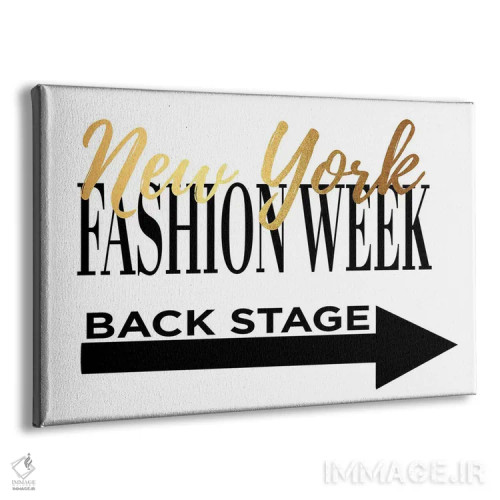 تابلو دکوراتیو هفته مد نیویورک طلایی اثر آماندا گرینوود - نمای پرسپکتیو محصول