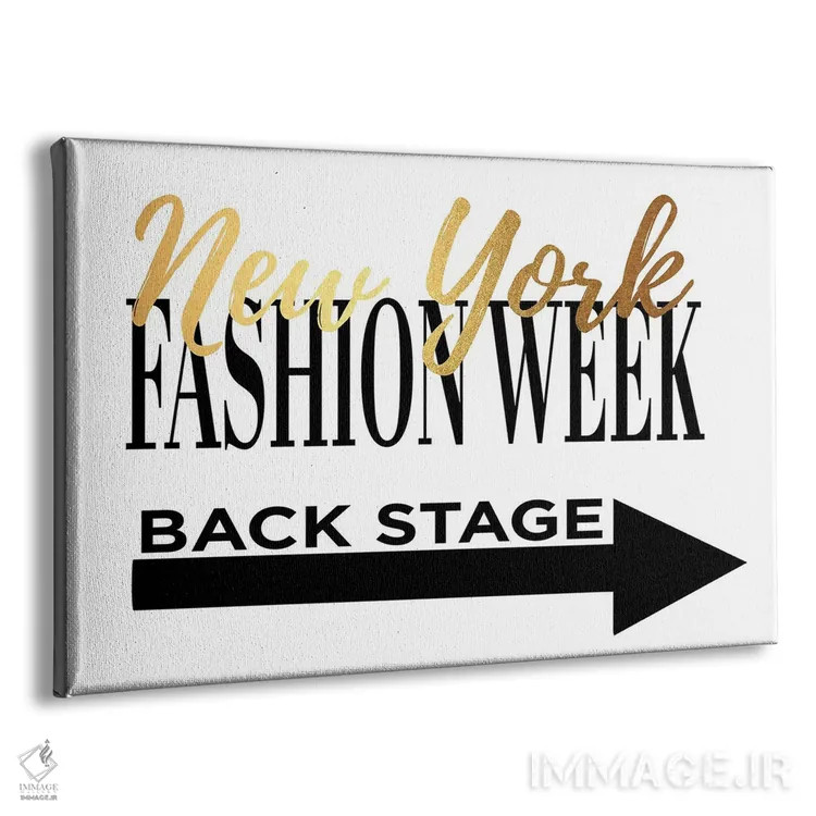 تابلو دکوراتیو هفته مد نیویورک طلایی اثر آماندا گرینوود - نمای پرسپکتیو محصول