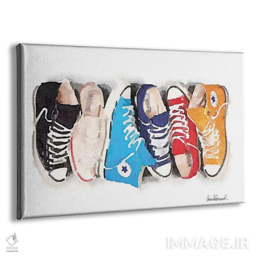 تابلو دکوراتیو خط تولید کتانی اثر آماندا گرینوود - نمای پرسپکتیو محصول