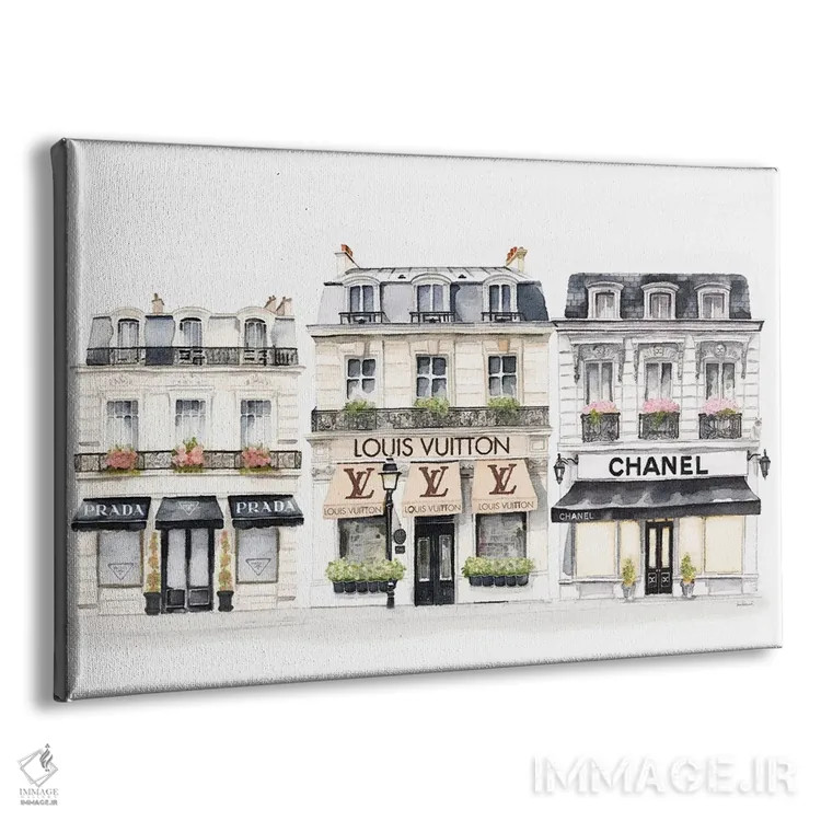 تابلو دکوراتیو ویترین های فروشگاه پاریس اثر آماندا گرینوود - نمای پرسپکتیو محصول