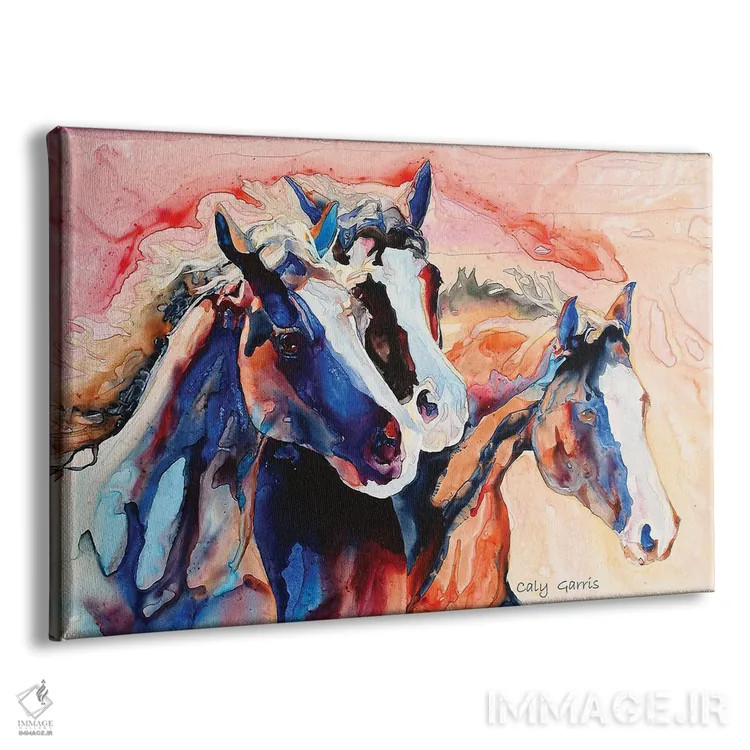 تابلو دکوراتیو شعله های شکوه اثر کالی گاریس - نمای پرسپکتیو محصول