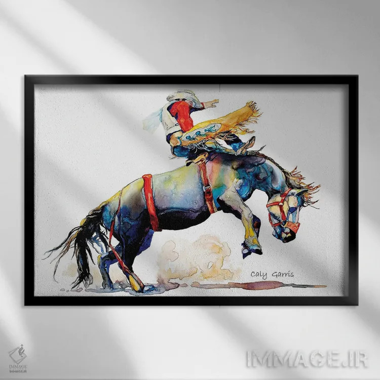 تابلو دکوراتیو گلوله نقره ای اثر کالی گاریس - نمای قابدار مشکی