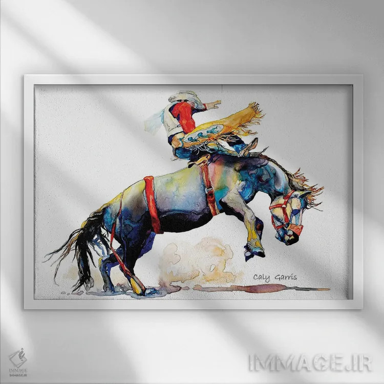 تابلو دکوراتیو گلوله نقره ای اثر کالی گاریس - نمای قابدار سفید