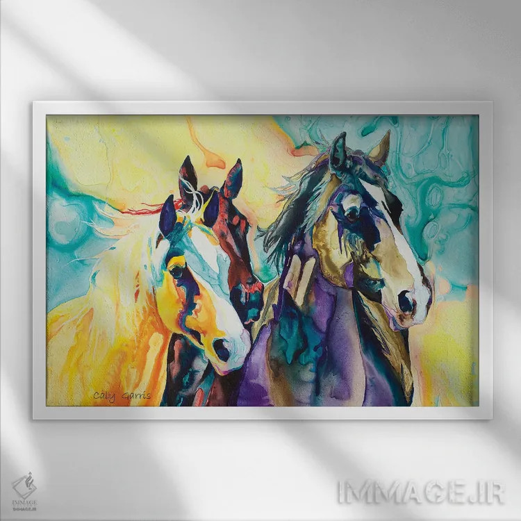 تابلو دکوراتیو آیسیرها اثر کالی گاریس - نمای قابدار سفید