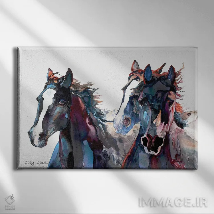تابلو دکوراتیو رقصندگان آذرخش اثر کالی گاریس - نمای روبهرو روی دیوار