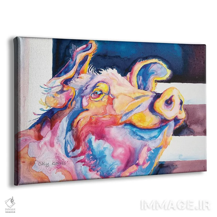 تابلو دکوراتیو لب بوسه ای اثر کالی گاریس - نمای پرسپکتیو محصول