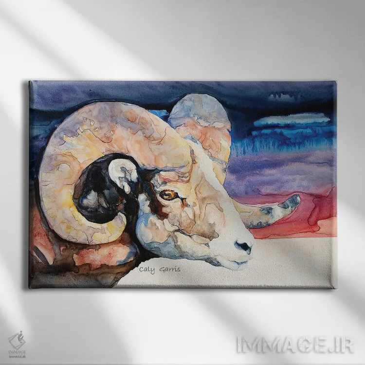 تابلو دکوراتیو عناصر طبیعی اثر کالی گاریس - نمای روبهرو روی دیوار