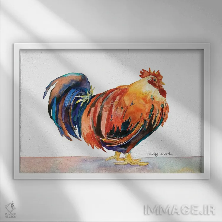 تابلو دکوراتیو فرایر تاک اثر کالی گاریس - نمای قابدار سفید