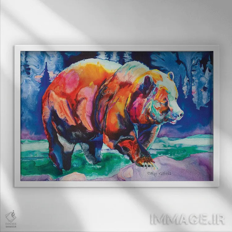 تابلو دکوراتیو بیورن اثر کالی گاریس - نمای قابدار سفید