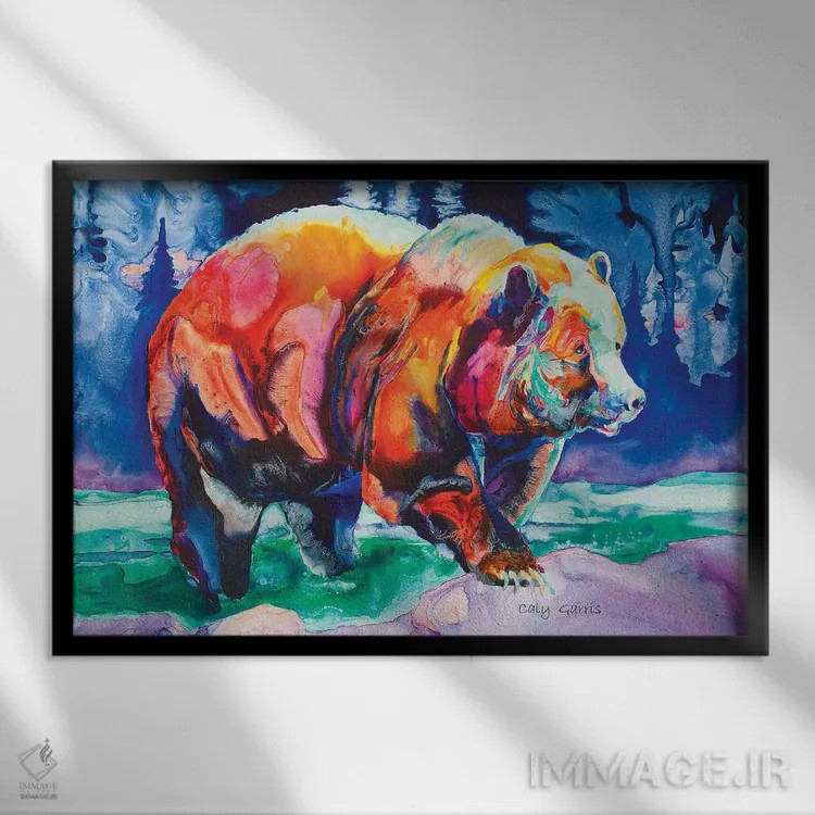 تابلو دکوراتیو بیورن اثر کالی گاریس - نمای قابدار مشکی