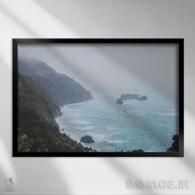 تابلو دکوراتیو نیوزیلند IV اثر لوک آنتونی گرم - نمای قابدار مشکی