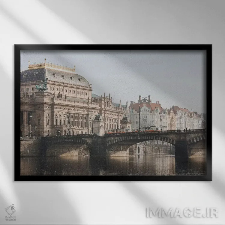 تابلو دکوراتیو پراگ، جمهوری چک III اثر لوک آنتونی گرم - نمای قابدار مشکی