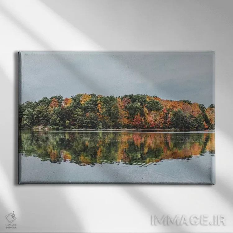 تابلو دکوراتیو دریاچه باند، کانادا اثر لوک آنتونی گرم - نمای روبهرو روی دیوار