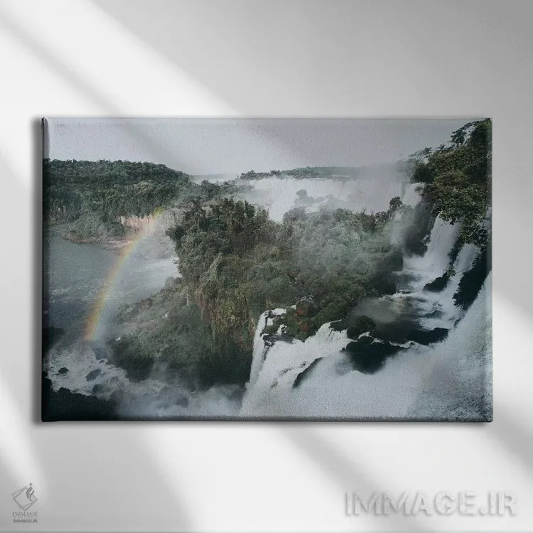 تابلو دکوراتیو آبشار ایگواسو، آرژانتین II اثر لوک آنتونی گرم - نمای روبهرو روی دیوار