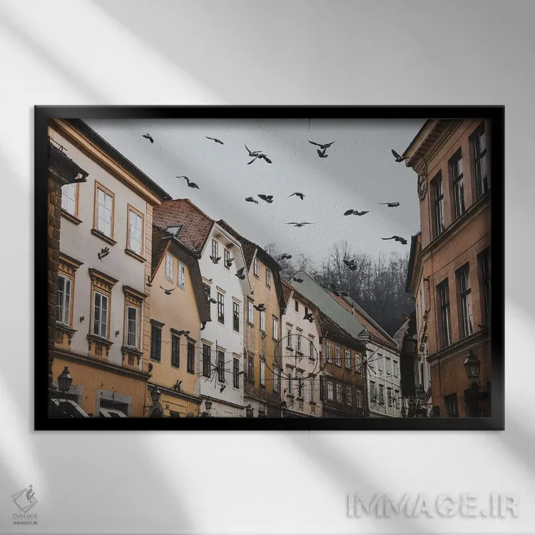 تابلو دکوراتیو اسلوونی اثر لوک آنتونی گرم - نمای قابدار مشکی