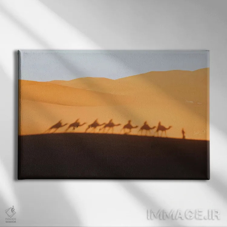 تابلو دکوراتیو بیابان صحرا اثر لوک آنتونی گرم - نمای روبهرو روی دیوار