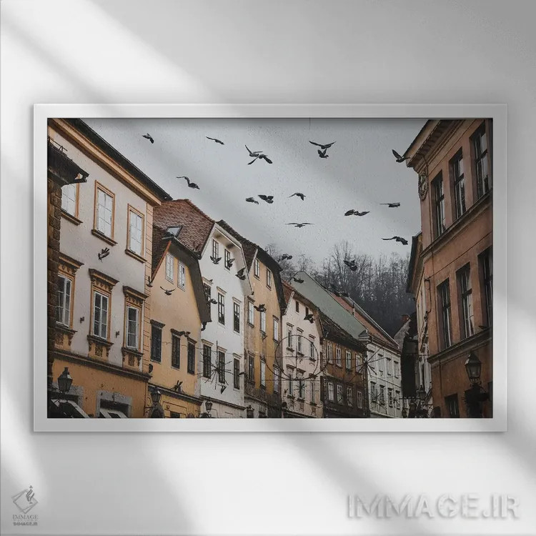 تابلو دکوراتیو اسلوونی اثر لوک آنتونی گرم - نمای قابدار سفید