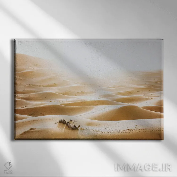 تابلو دکوراتیو بیابان صحرا - ۳ اثر لوک آنتونی گرم - نمای روبهرو روی دیوار