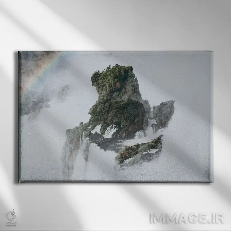 تابلو دکوراتیو آبشارهای ایگوازو، آرژانتین اثر لوک آنتونی گرم - نمای روبهرو روی دیوار