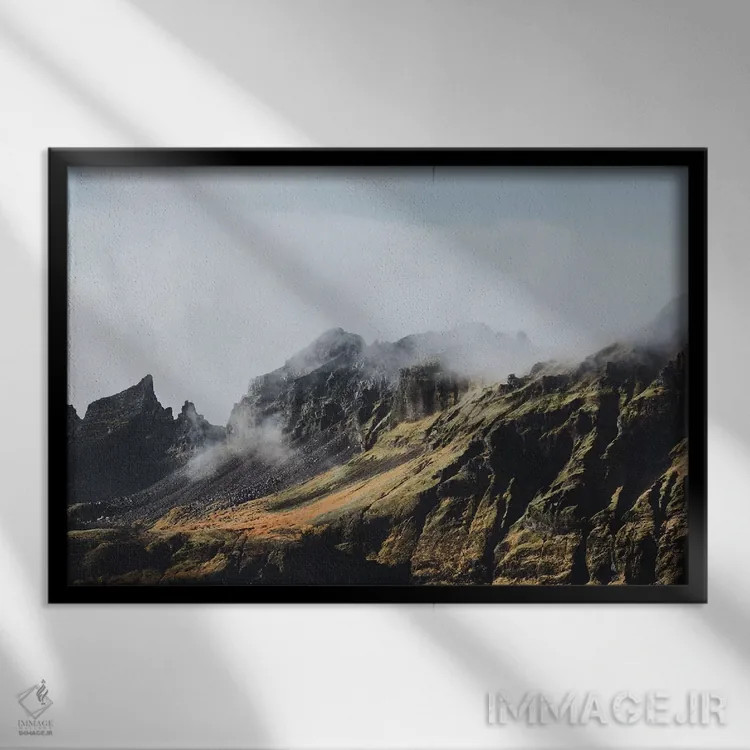 تابلو دکوراتیو ایسلند - ۴ اثر لوک آنتونی گرم - نمای قابدار مشکی