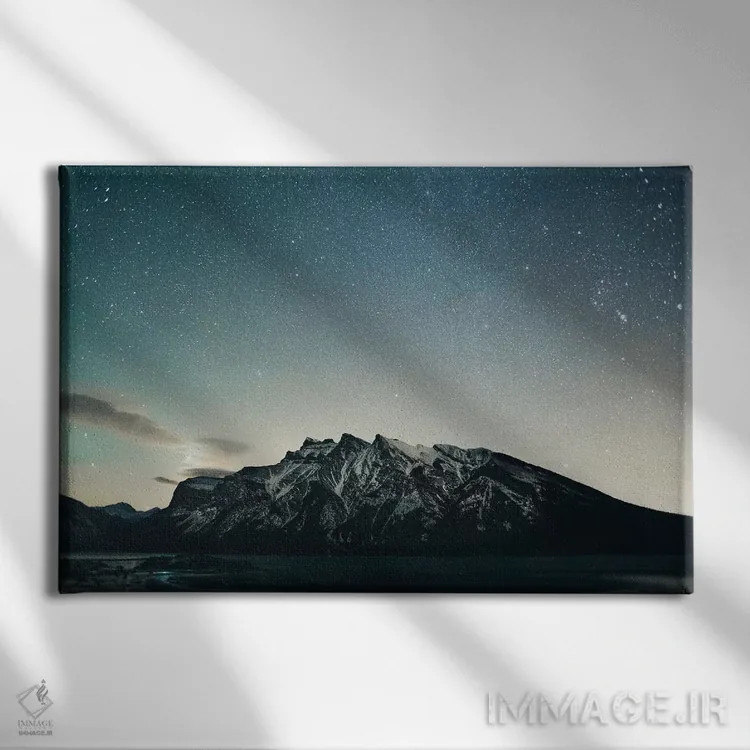 تابلو دکوراتیو دریاچه مینووانکا، بریتیش کلمبیا اثر لوک آنتونی گرم - نمای روبهرو روی دیوار