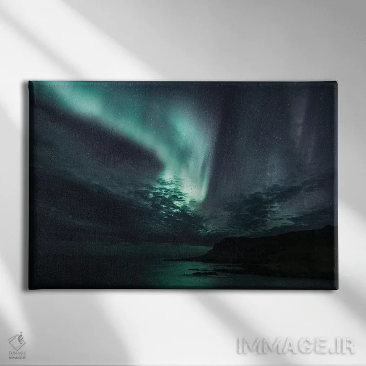 تابلو دکوراتیو شمال شرقی ایسلند اثر لوک آنتونی گرم - نمای روبهرو روی دیوار