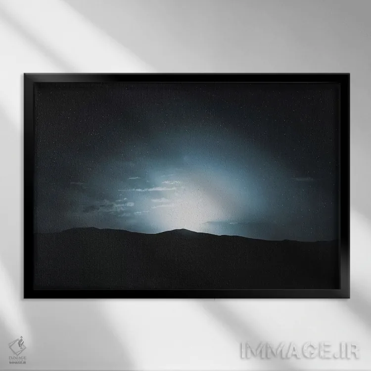 تابلو دکوراتیو مرزوگا، مراکش اثر لوک آنتونی گرم - نمای قابدار مشکی