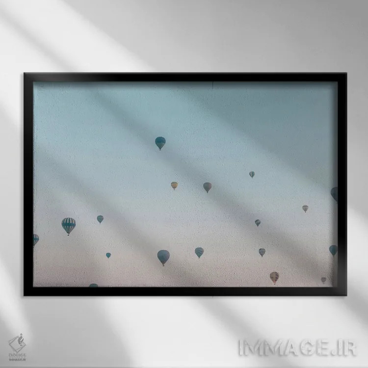 تابلو دکوراتیو کاپادوکیه، ترکیه اثر لوک آنتونی گرم - نمای قابدار مشکی