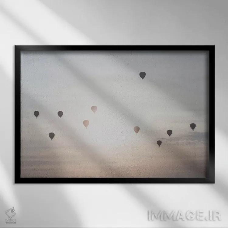 تابلو دکوراتیو کاپادوکیه، ترکیه اثر لوک آنتونی گرم - نمای قابدار مشکی