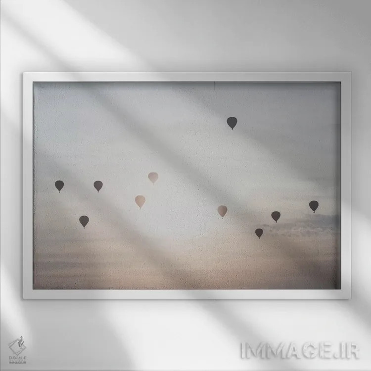 تابلو دکوراتیو کاپادوکیه، ترکیه اثر لوک آنتونی گرم - نمای قابدار سفید