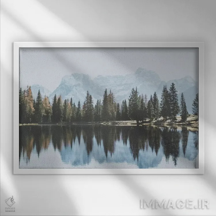 تابلو دکوراتیو دولومیت، ایتالیا اثر لوک آنتونی گرم - نمای قابدار سفید