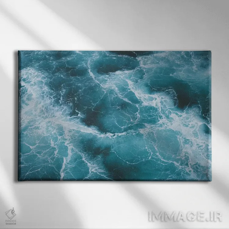 تابلو دکوراتیو اقیانوس الکتریکی اثر لوک آنتونی گرم - نمای روبهرو روی دیوار
