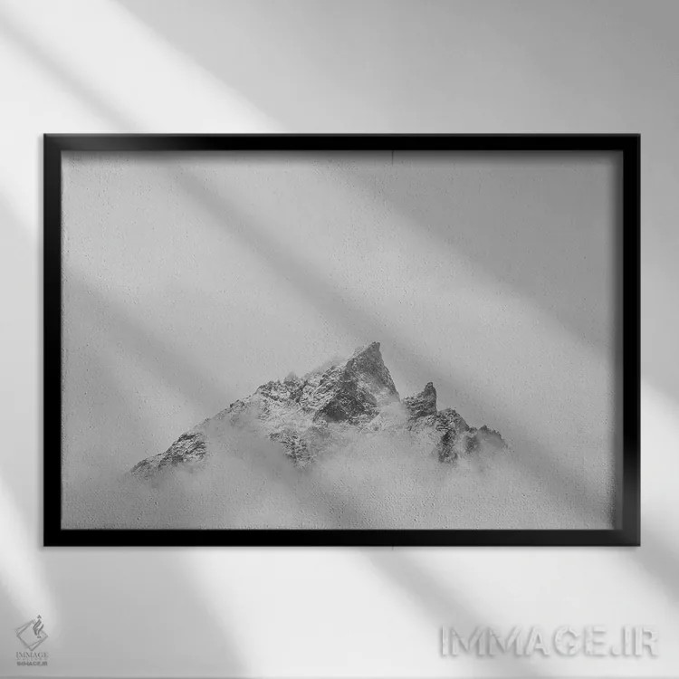 تابلو دکوراتیو تتون بزرگ، وایومینگ اثر لوک آنتونی گرم - نمای قابدار مشکی