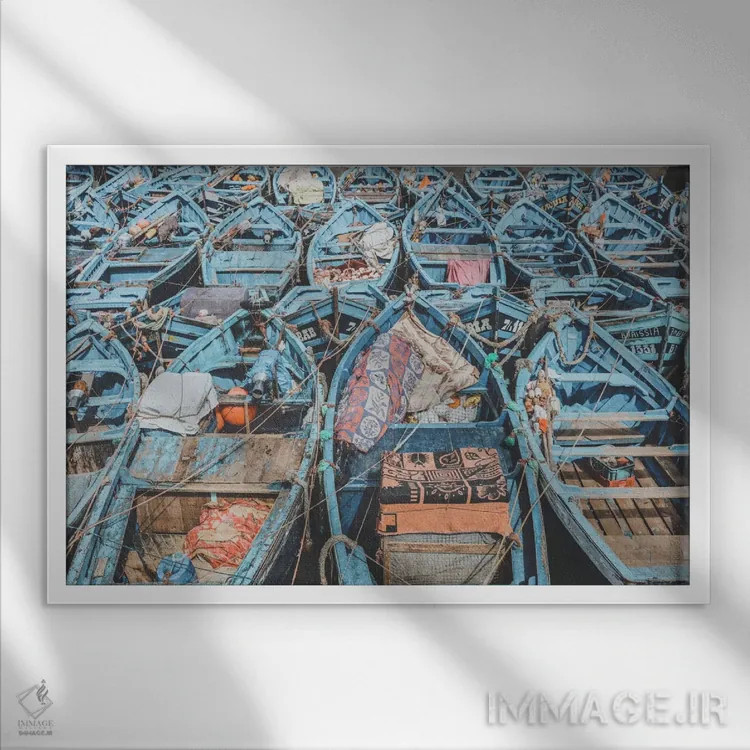 تابلو دکوراتیو صویره، مراکش اثر لوک آنتونی گرم - نمای قابدار سفید