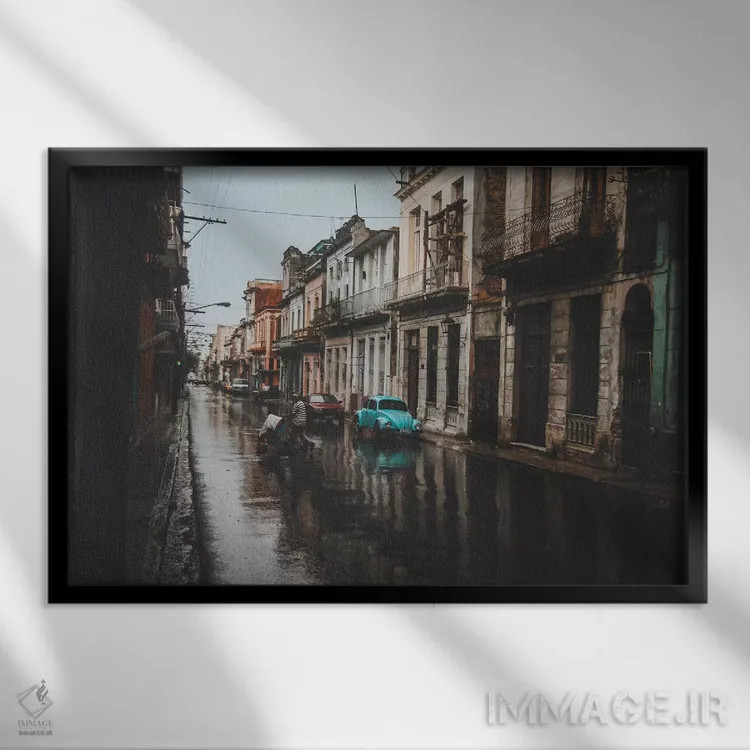 تابلو دکوراتیو هاوانا، کوبا اثر لوک آنتونی گرم - نمای قابدار مشکی