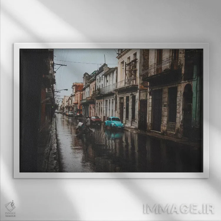 تابلو دکوراتیو هاوانا، کوبا اثر لوک آنتونی گرم - نمای قابدار سفید