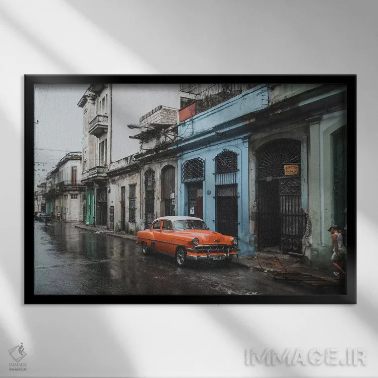 تابلو دکوراتیو هاوانا، کوبا اثر لوک آنتونی گرم - نمای قابدار مشکی