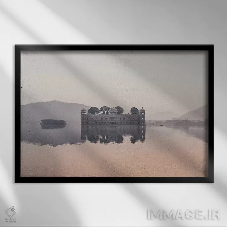 تابلو دکوراتیو جال محل، هند اثر لوک آنتونی گرم - نمای قابدار مشکی