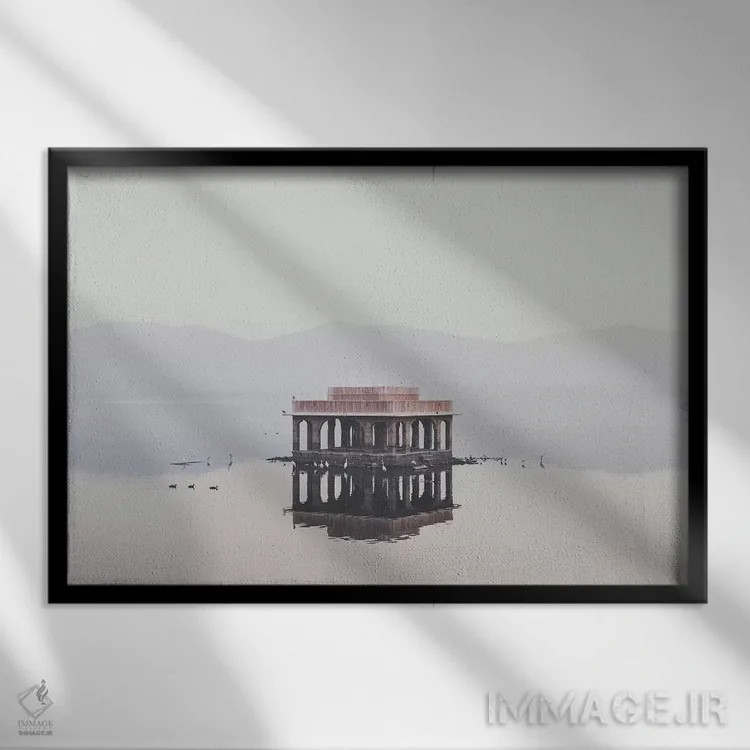 تابلو دکوراتیو جال محل، هند اثر لوک آنتونی گرم - نمای قابدار مشکی