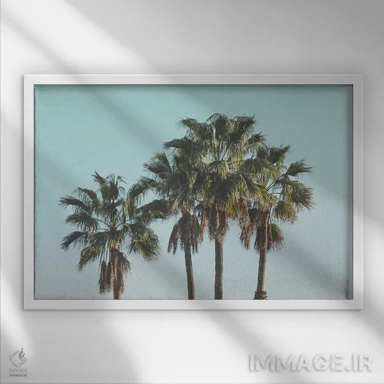 تابلو دکوراتیو لس آنجلس اثر لوک آنتونی گرم - نمای قابدار سفید